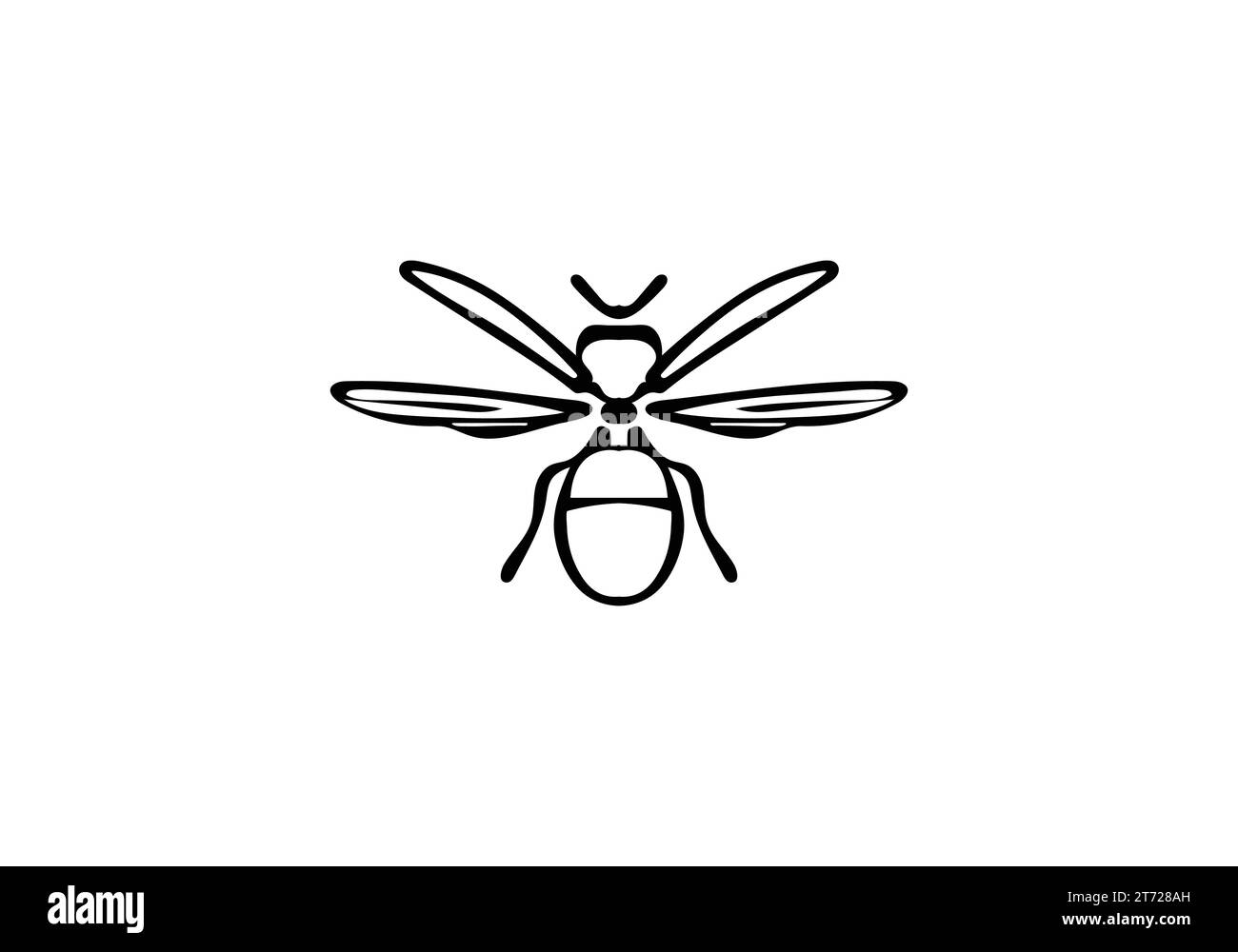 Beewolf wasp minimal style  icon illustration design Stock Vector