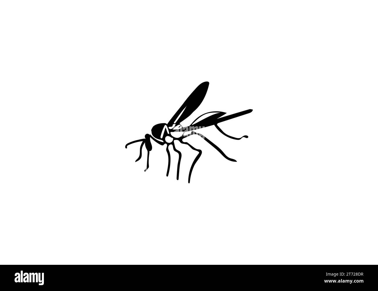 Beewolf wasp minimal style  icon illustration design Stock Vector