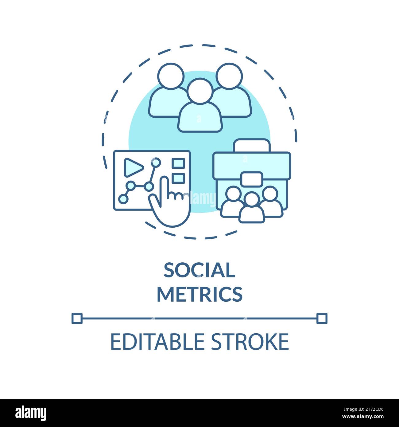 Social media metrics blue Stock Vector Images - Alamy