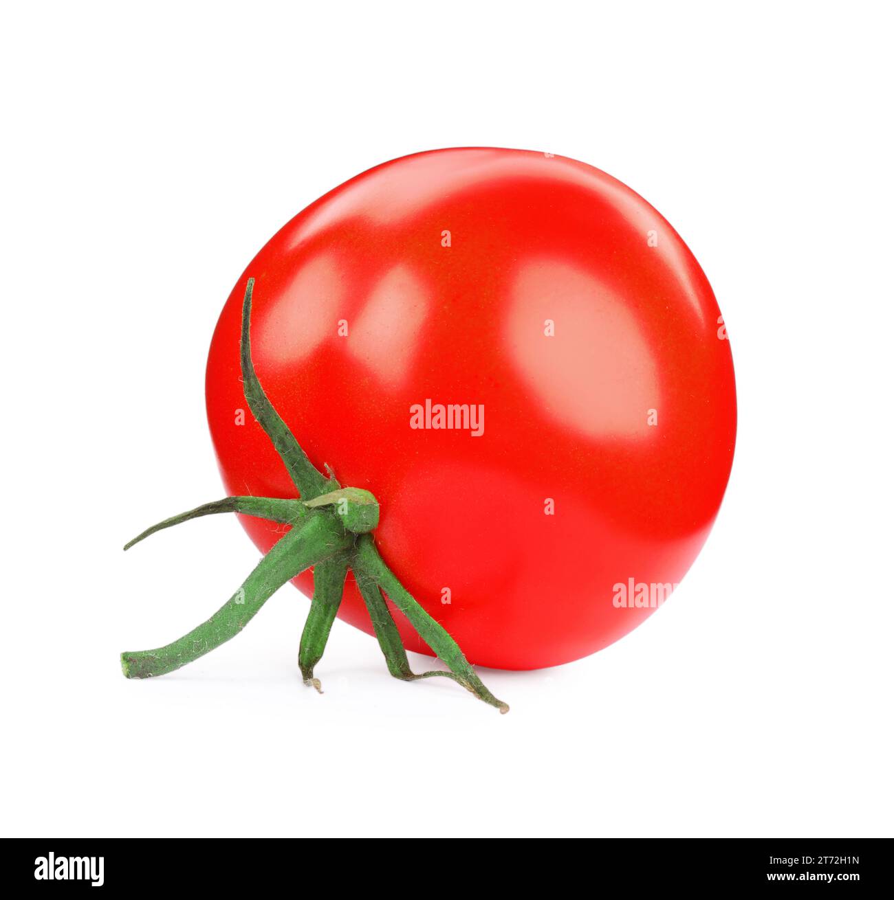 One red ripe tomato isolated on white Stock Photo - Alamy