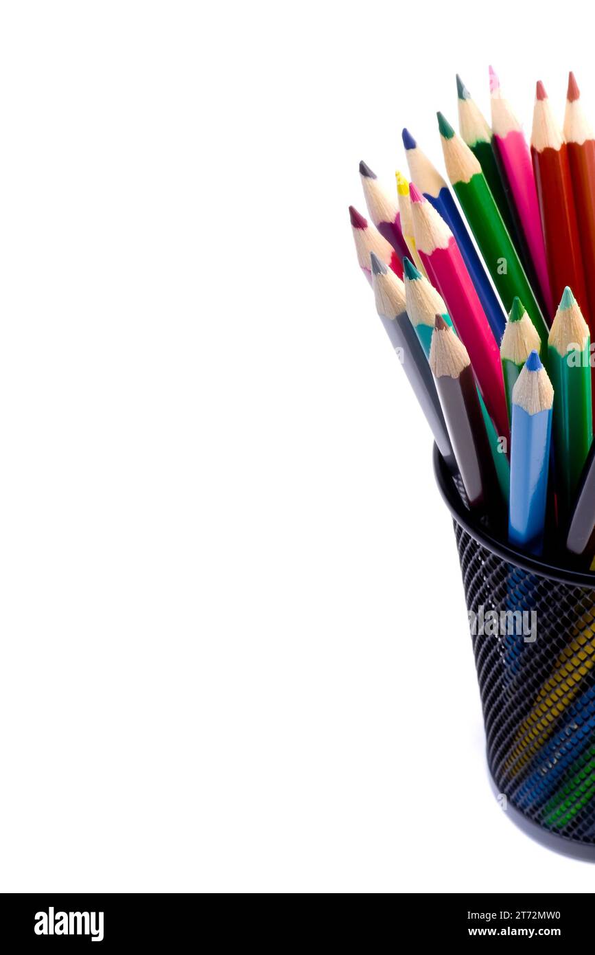 https://c8.alamy.com/comp/2T72MW0/stack-of-colour-pencils-inside-the-container-on-white-background-with-space-for-text-2T72MW0.jpg