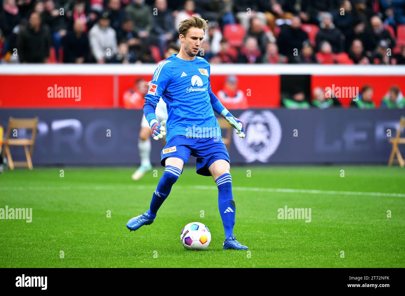 Bundesliga, BayArena Leverkusen: Bayer Leverkusen vs FC Union Berlin; Frederik Rönnow (FCU) Stock Photo