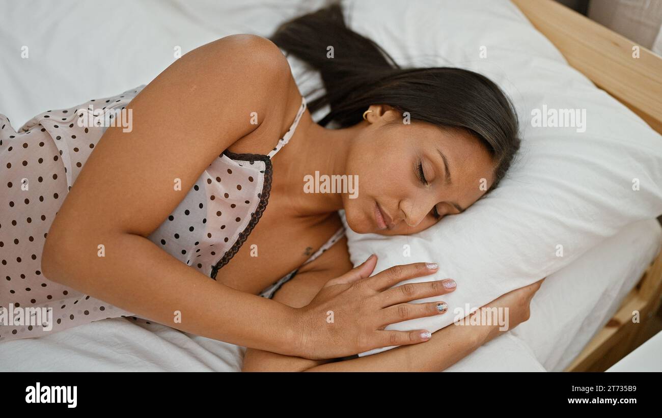Portrait sleepy young latin woman hi-res stock photography and images ...