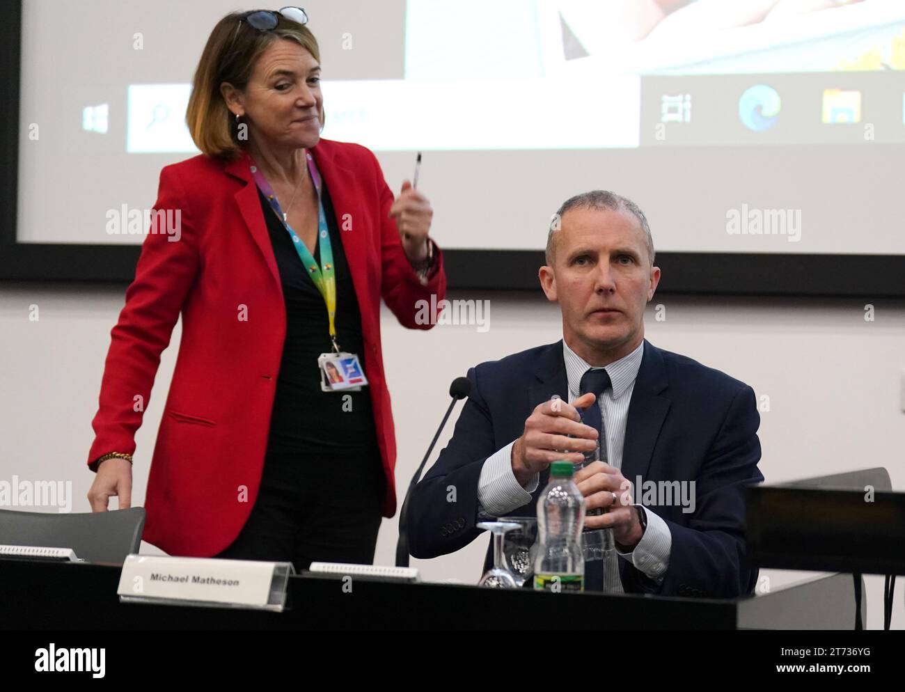 Scottish Health Secretary Michael Matheson Alongside Caroline Lamb scottish-health-secretary-michael-matheson-alongside-caroline-lamb