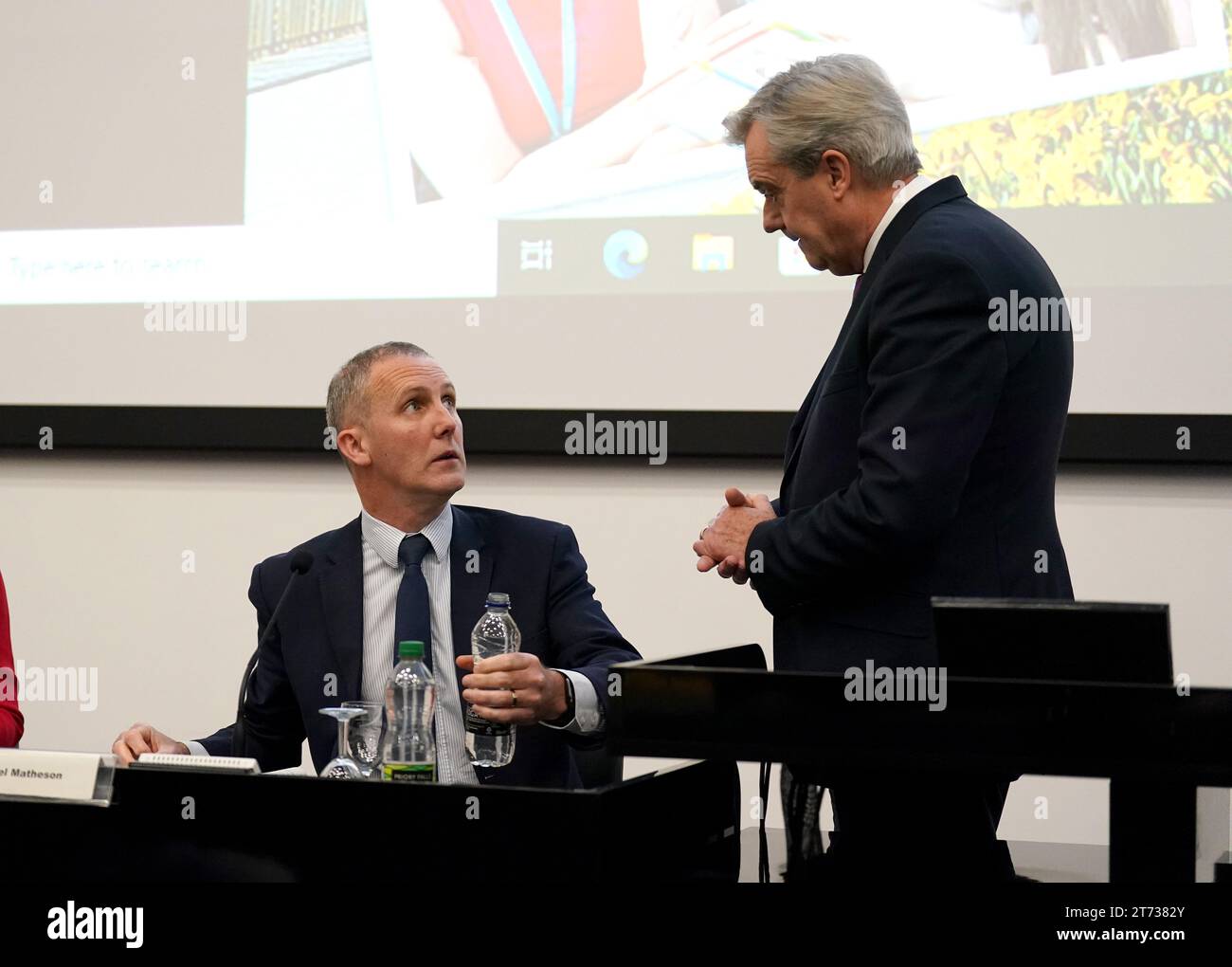 Scottish Health Secretary Michael Matheson Alongside John Brown scottish-health-secretary-michael-matheson-alongside-john-brown