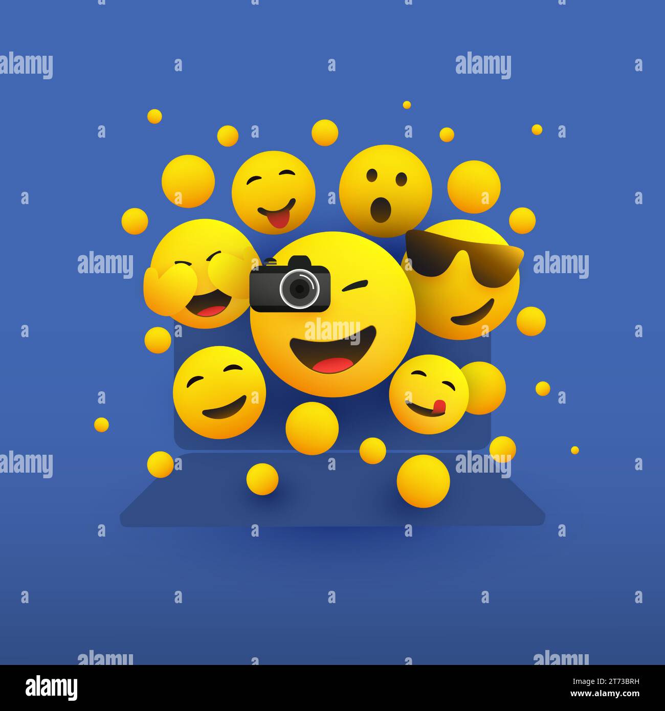 Smiling photographer in yellow Stock Vector Images - Alamy