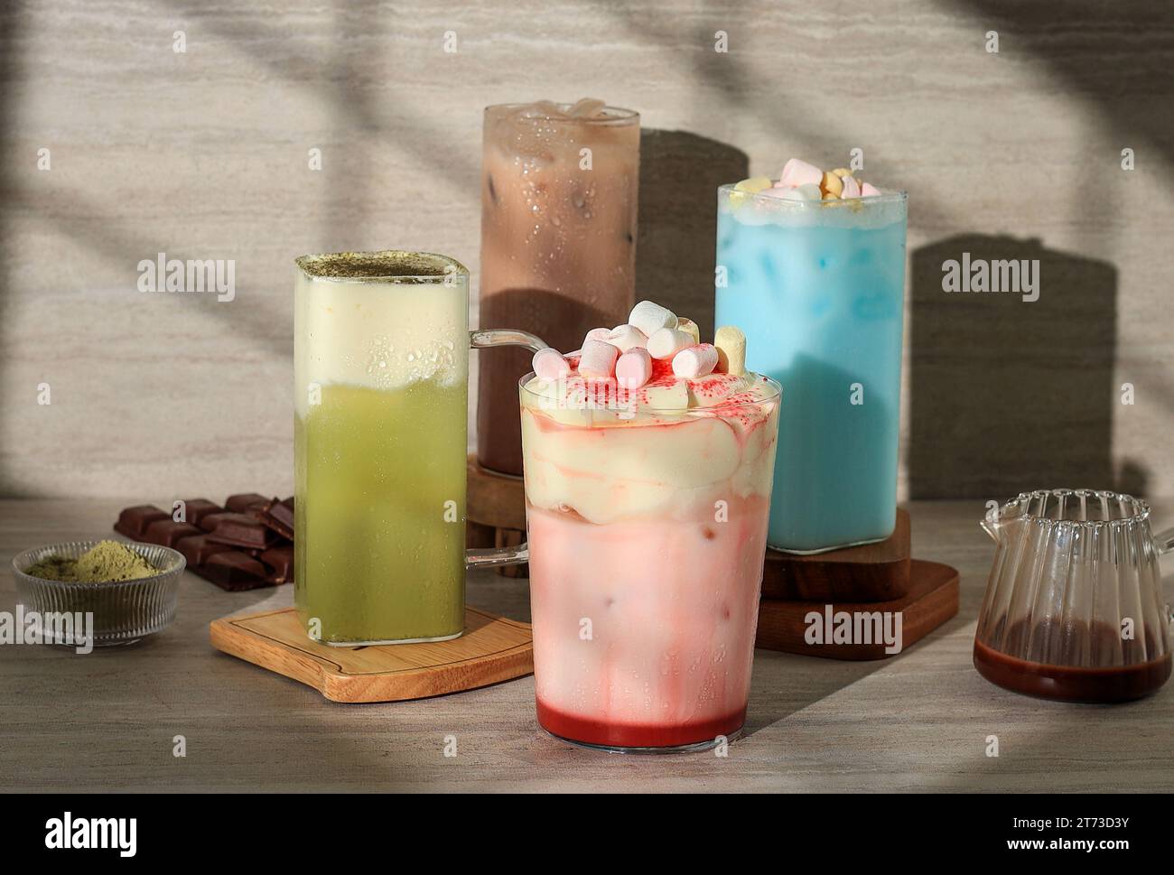 Various Flavoured Milk Drink, Chocolate, Bubblegum, Red Velvet, and