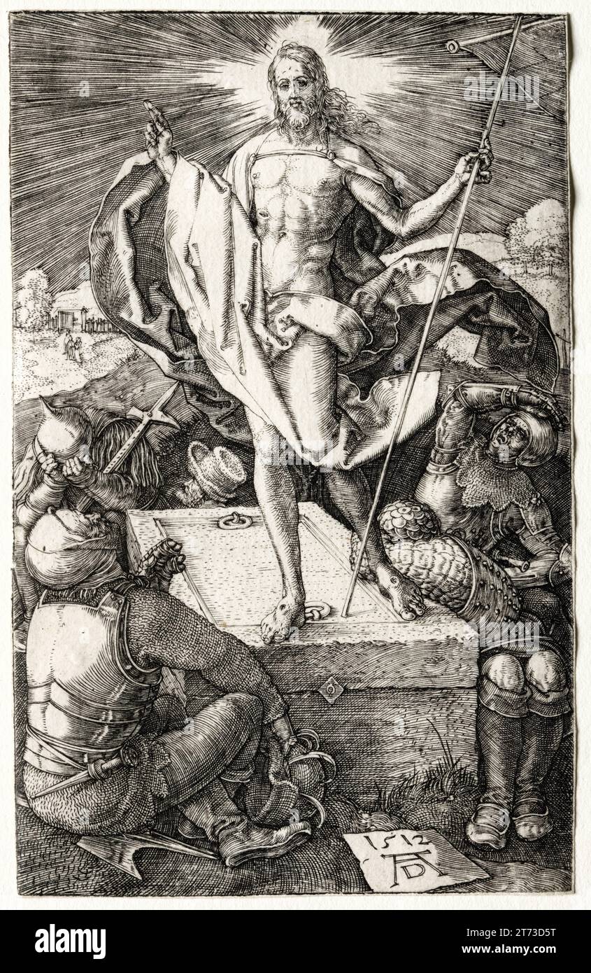 Albrecht Durer, The Resurrection, copperplate engraving, 1512 Stock Photo
