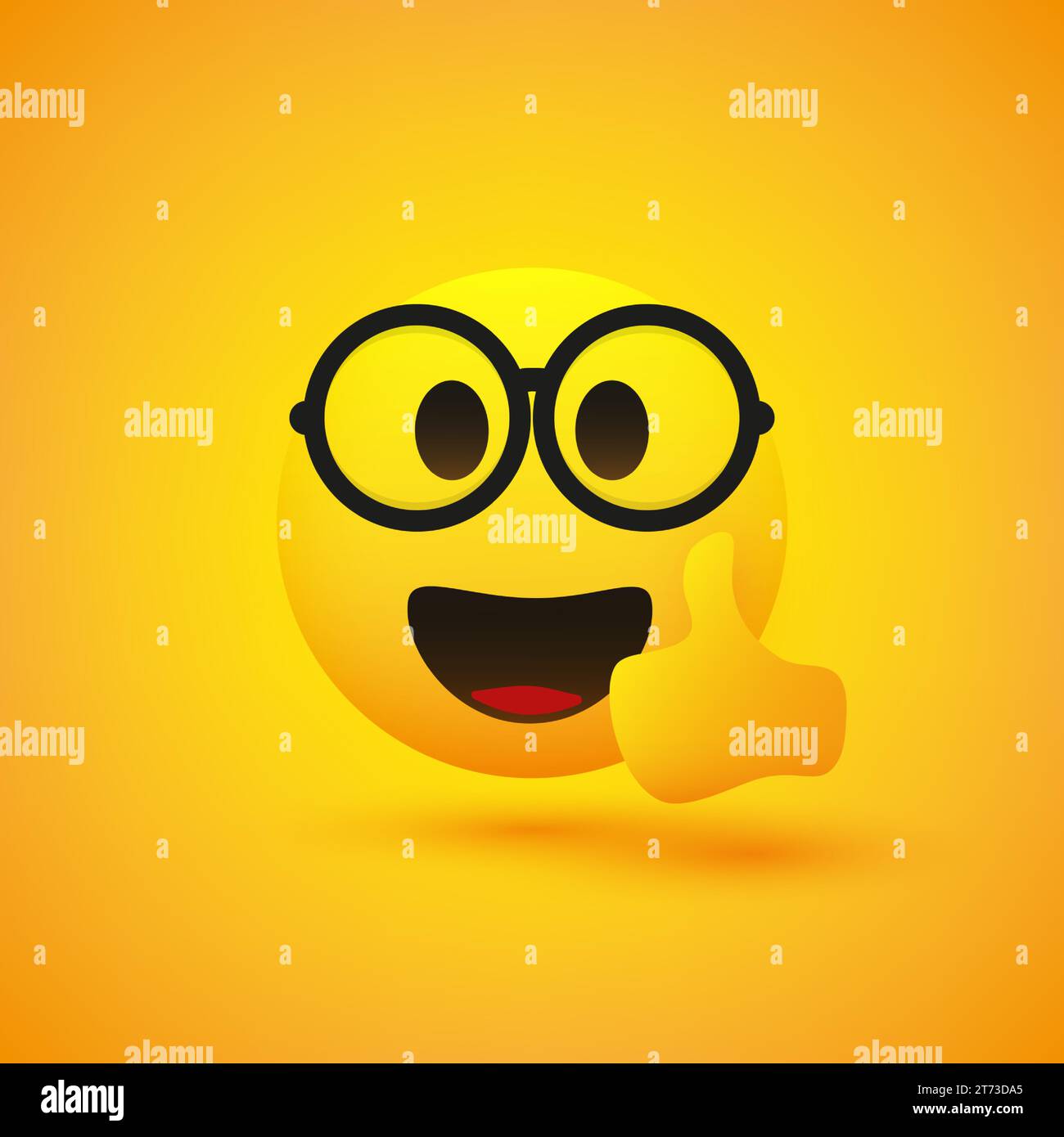 Thumbs up winking Stock Vector Images - Alamy, image size:1300x1390