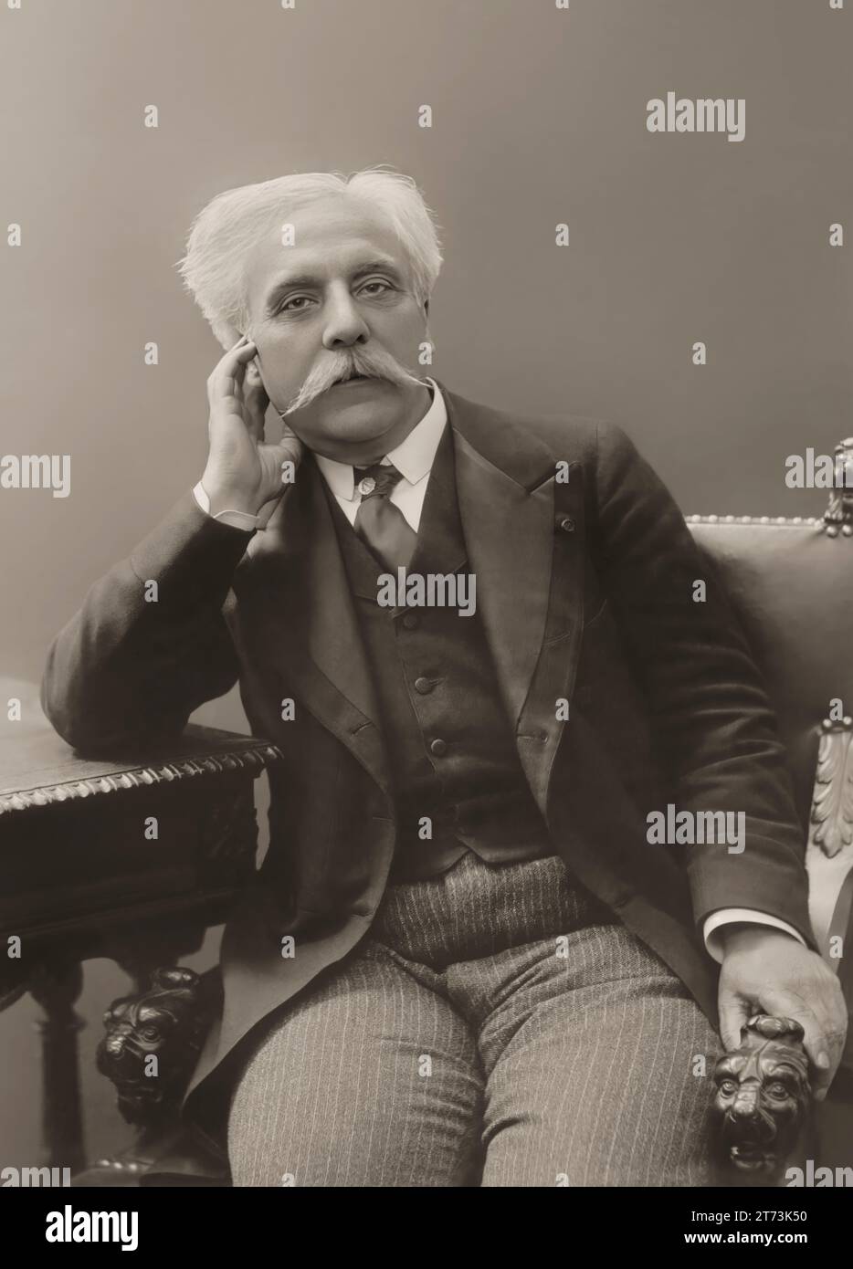Gabriel Fauré, 1845 – 1924, French composer, digitally edited according to a photograph by Eugène Pirou, 1905 Stock Photo