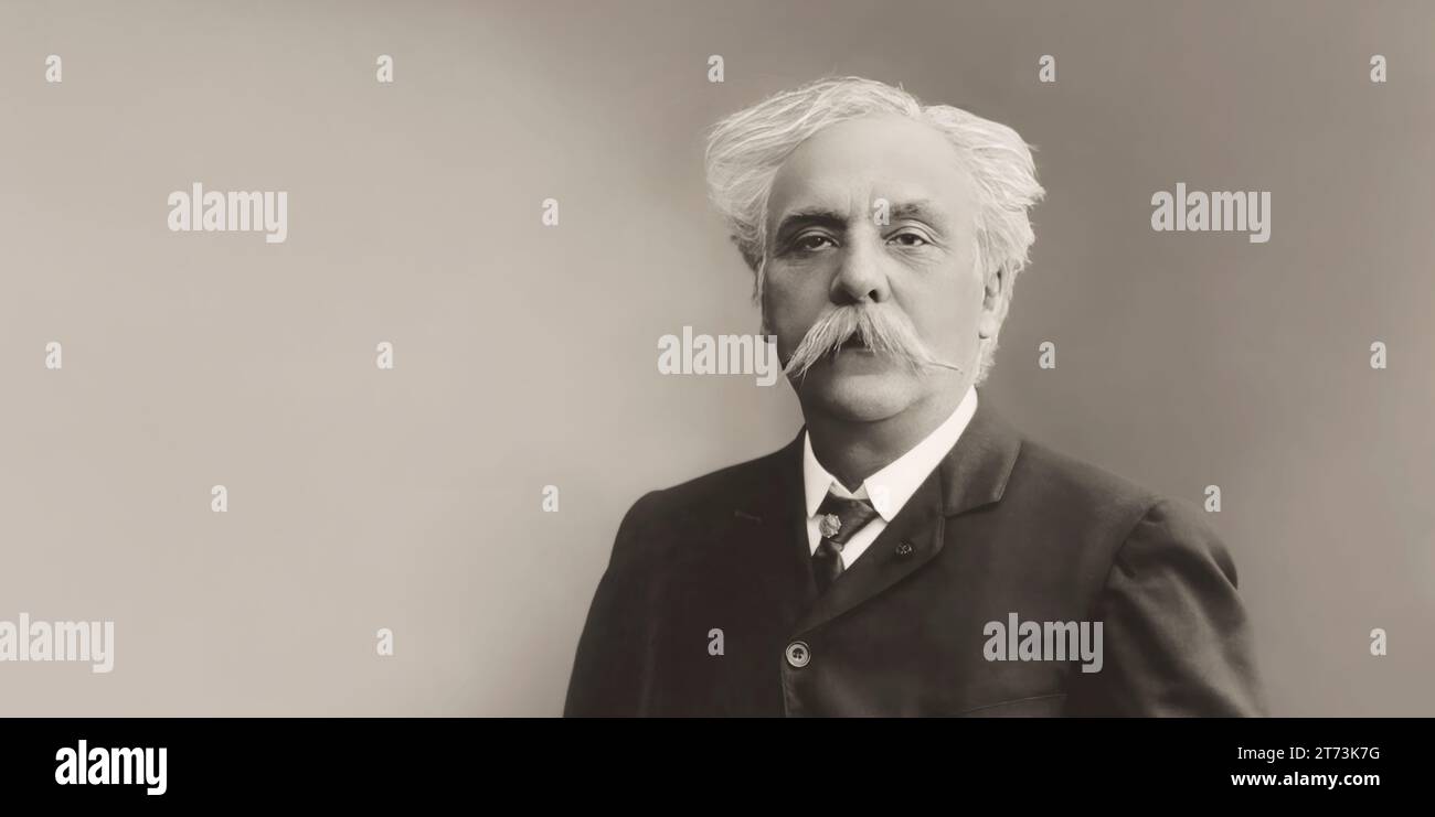 Gabriel Fauré, 1845 – 1924, French composer, digitally edited according to a photograph by Pierre Petit, 1905 Stock Photo