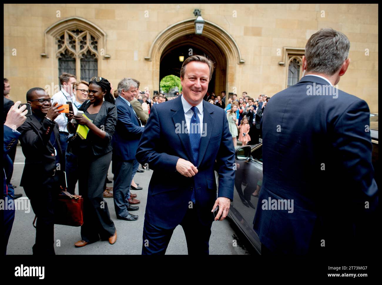 London, UK. 13th July, 2016. Image © Licensed to Parsons Media. 13/11/2023. London, United Kingdom. David Cameron appointed Foreign Secretary. 13/07/2016. London, United Kingdom. David Cameron leaving the House of Commons for the last time as PM on his last day in No10 Downing St. Photo Picture by Credit: andrew parsons/Alamy Live News Stock Photo