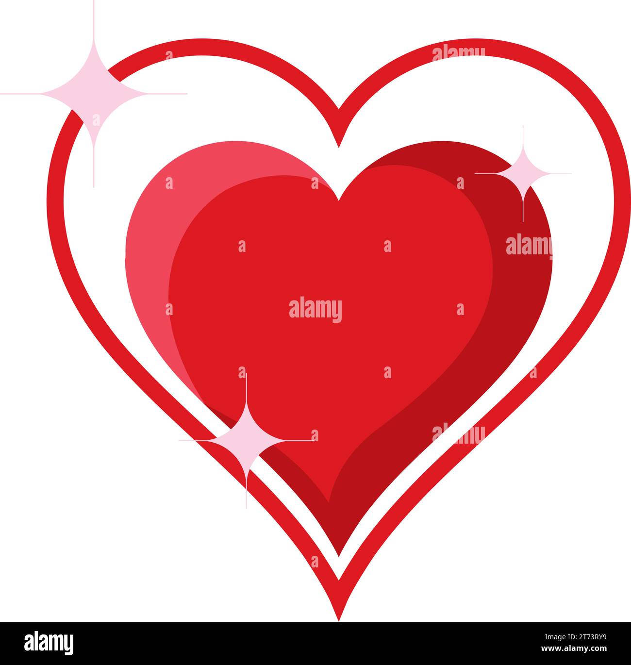 scribbled heart feeling Stock Vector