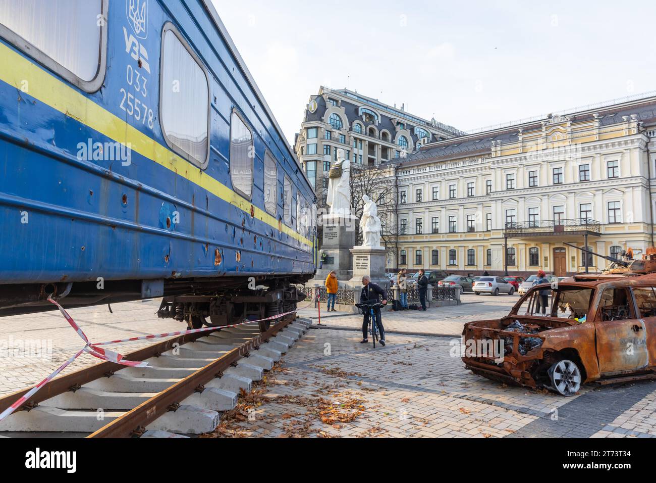 Train seen on destroyed railway hi-res stock photography and images - Alamy
