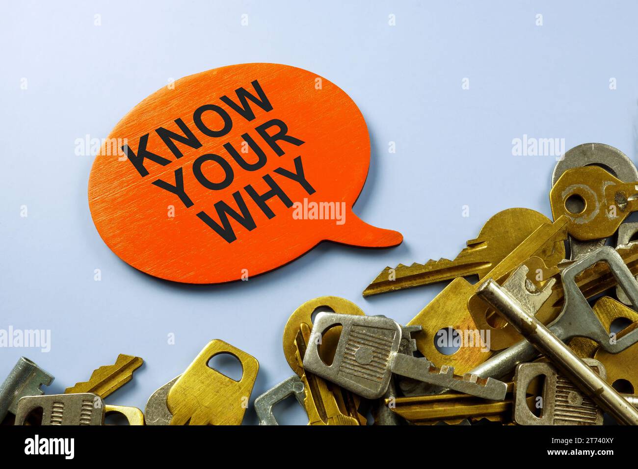 Know your why inspirational concept. Keys and speech bubble Stock Photo ...