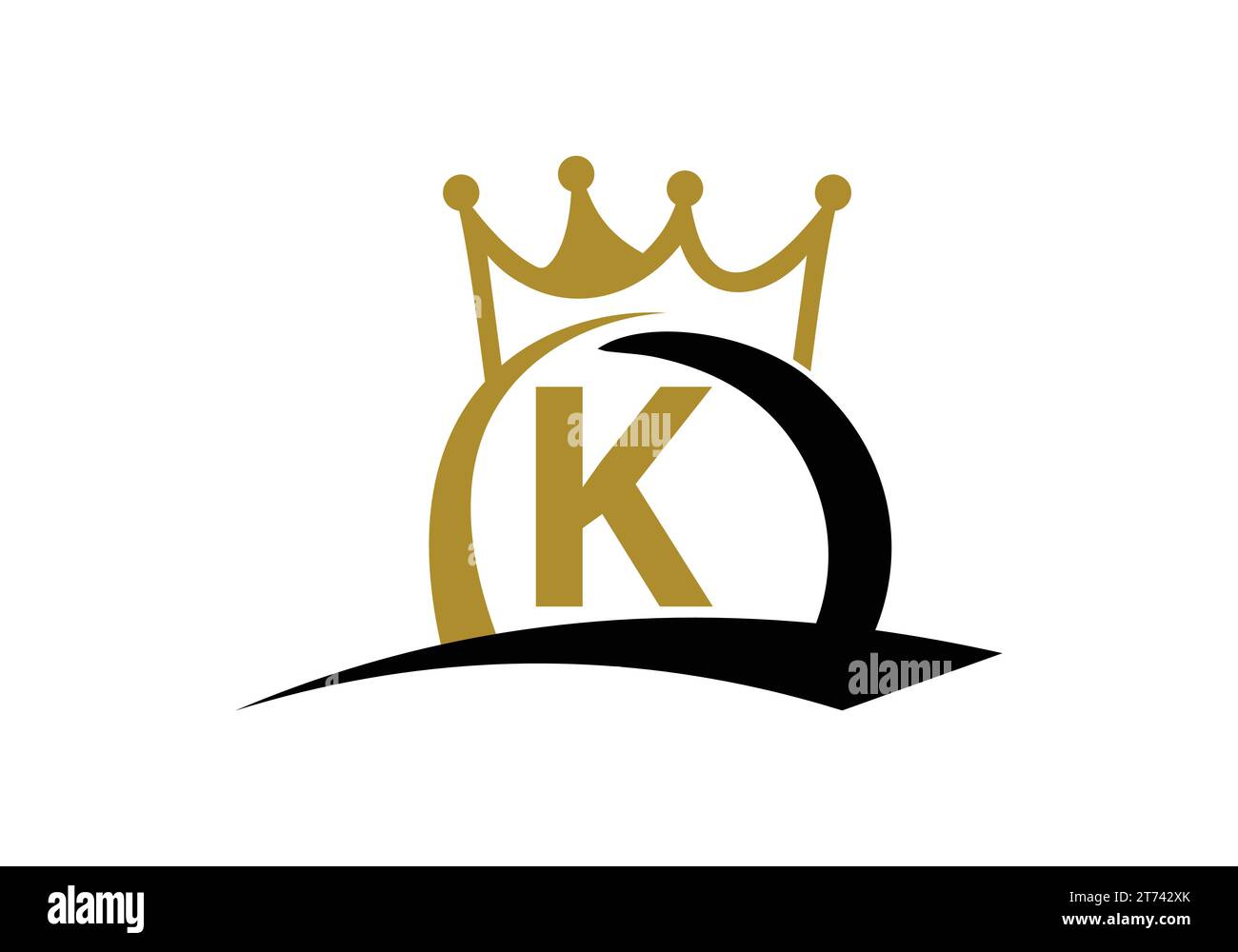 Letter K King Crown Logo Design Vector Template Stock Vector Image ...