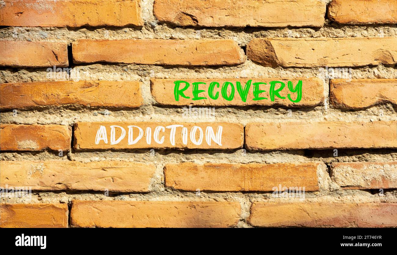 Addiction recovery symbol. Concept words Addiction recovery on ...