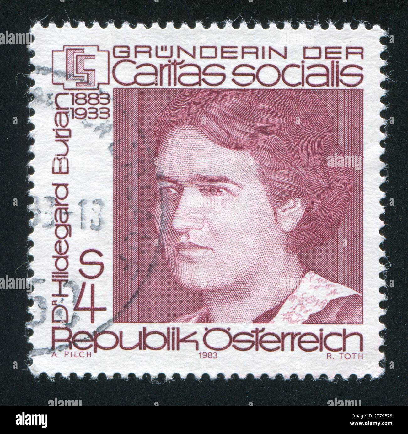 AUSTRIA - CIRCA 1983: stamp printed by Austria, shows Hildegard Burjan ...