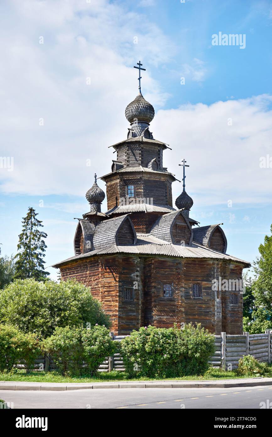 Wooden Church of the Resurrection of Christ in Suzdal, Russia Stock Photo