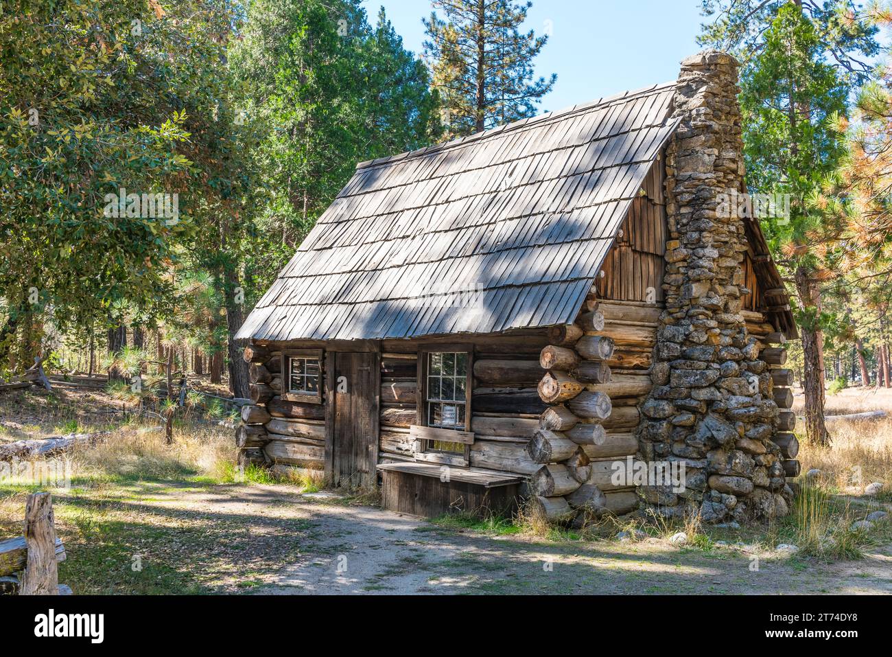 The Anderson Cabin in Yosemite National Park. Anderson, a Scottish immigrant, came to