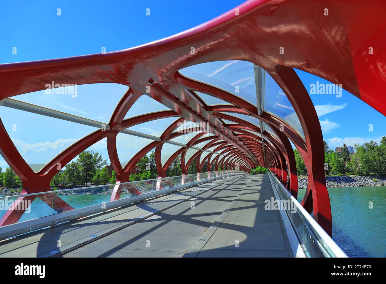 Peace Bridge is such a well designed pedestrian bridge Stock Photo - Alamy