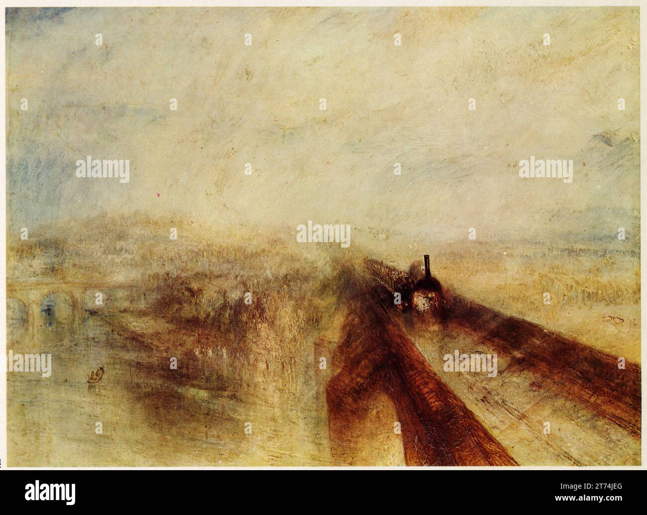 Joseph Mallord William Turner. Pluie,vapeur et vitesse, la grande voie ferrée de l'ouest. Huile sur toile Stock Photo