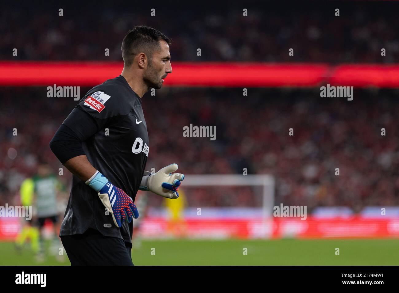 November 12, 2023. Lisbon, Portugal. Sporting's goalkeeper from Spain Antonio Adan (1) in action during the game of the Matchday 11 of Liga Portugal Betclic, SL Benfica 2 vs 1 Sporting CP Credit: Alexandre de Sousa/Alamy Live News Stock Photo