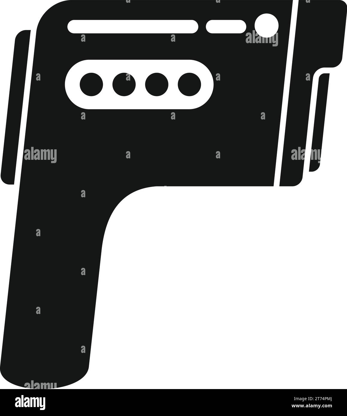 Laser thermometer equipment icon simple vector. Scan device gun ...