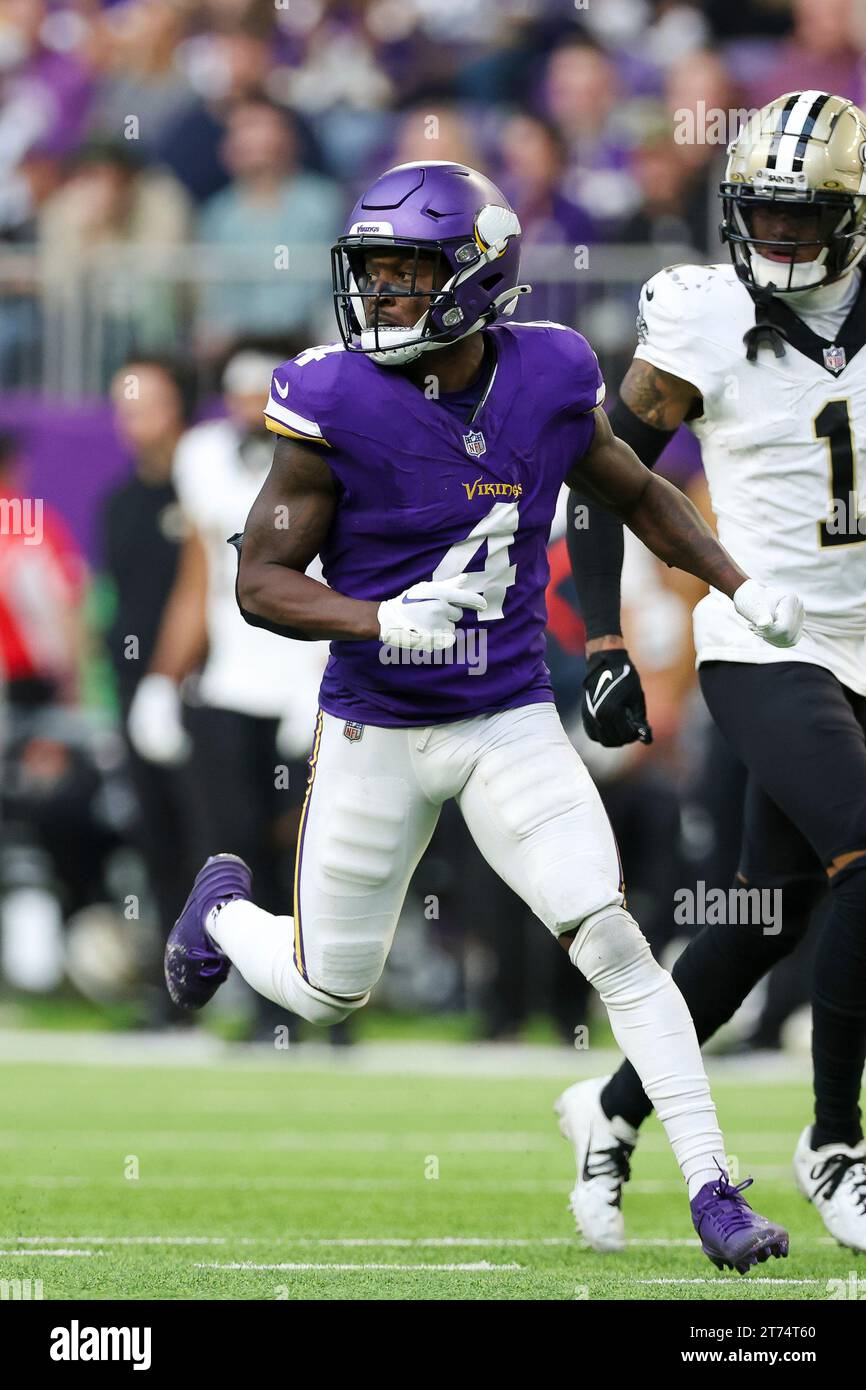 Minnesota Vikings wide receiver Brandon Powell (4) in action against ...