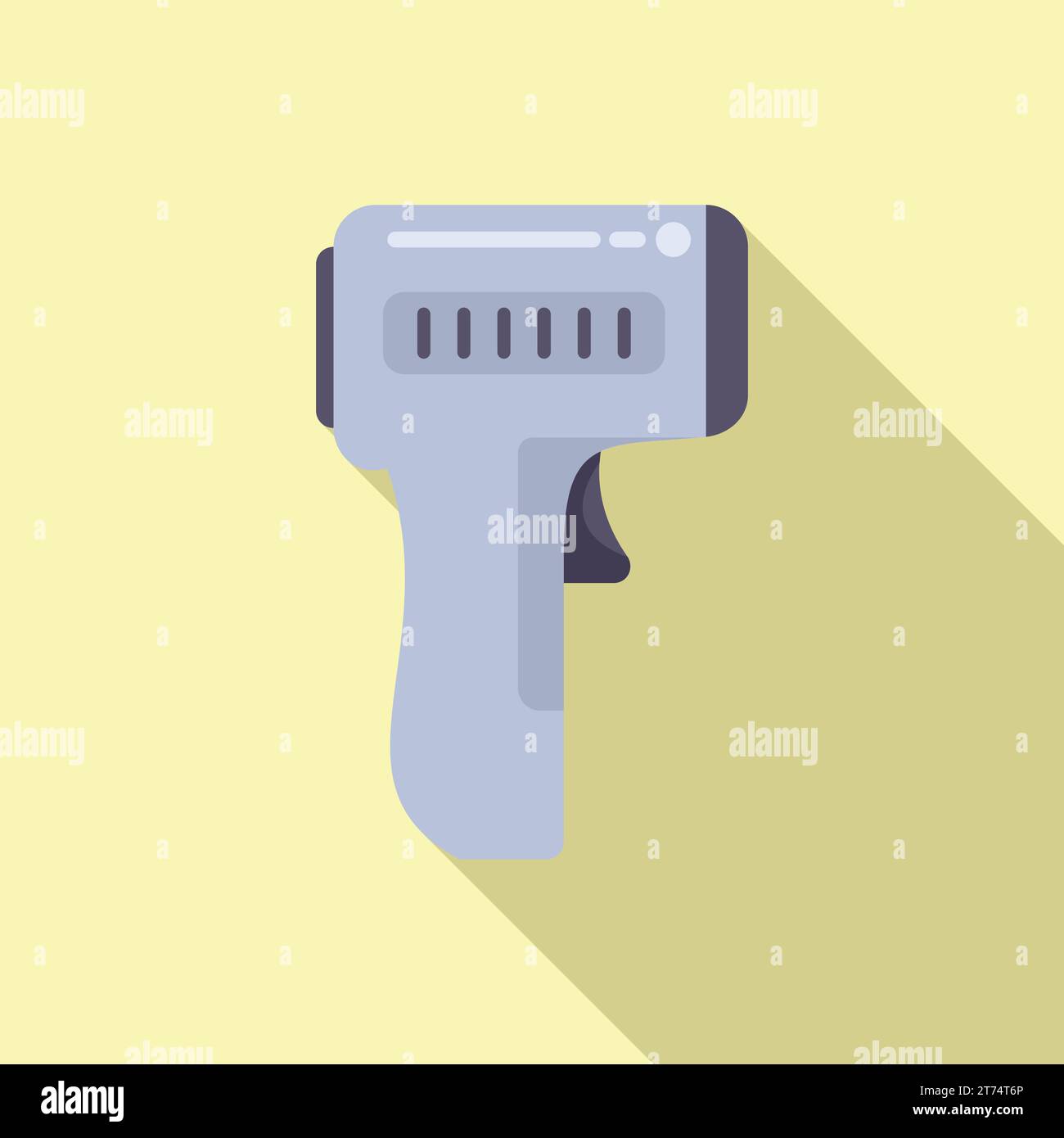 Test corona laser thermometer icon flat vector. Infrared measure ...