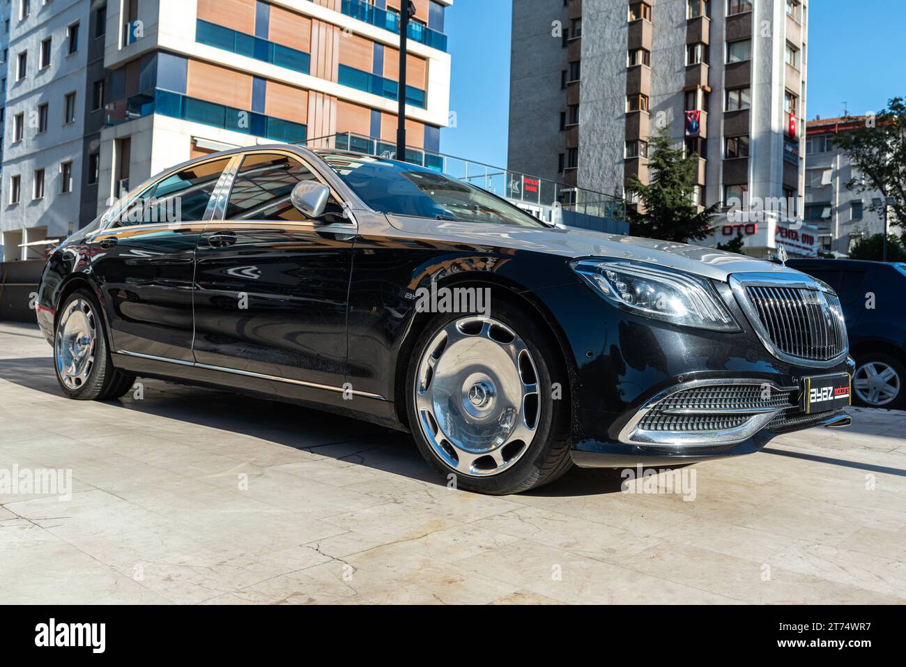 ISTANBUL, TURKEY - NOVEMBER 12, 2023: The New Mercedes S-Class Maybach W223 parked in Istanbul. Mercedes-Maybach is the pinnacle of automotive excelle Stock Photo