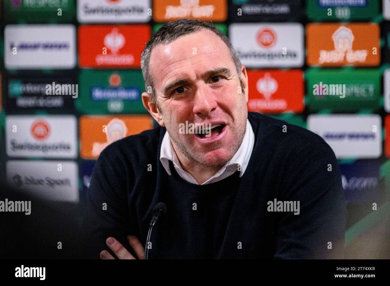 Zurich, Switzerland. 26th Oct, 2023. FC Lugano Head Coach Mattia Croci