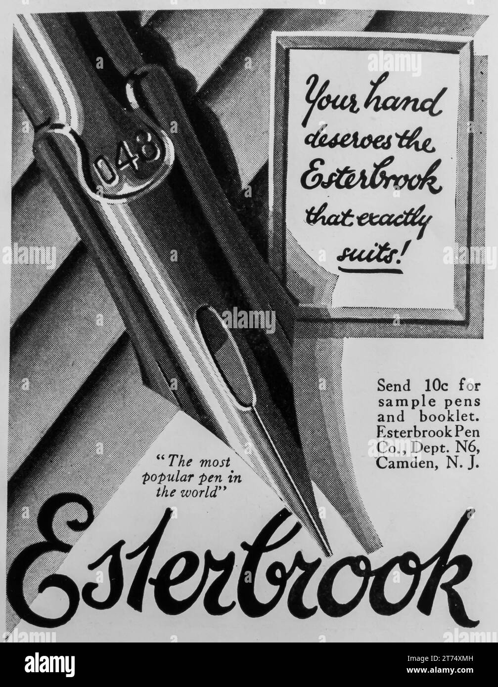 1927 Esterbrook pen ad Stock Photo