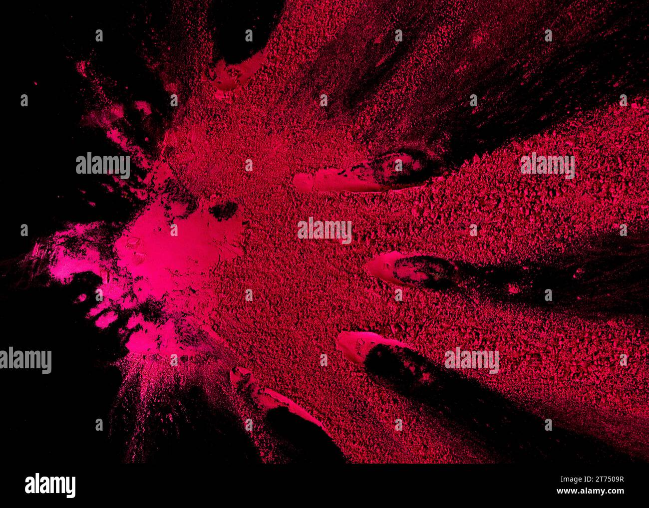 Abstract pink color powder explosion black backdrop Stock Photo - Alamy