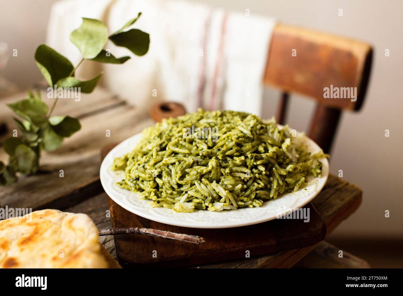 Aromatic asian dish with rice Stock Photo