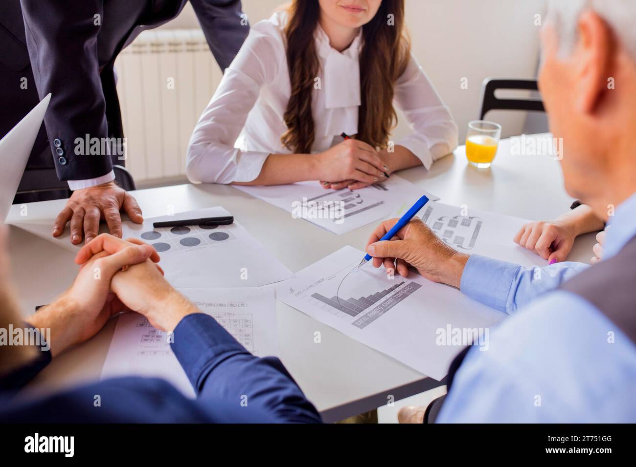 Close up businessman analyzing graph hi-res stock photography and ...