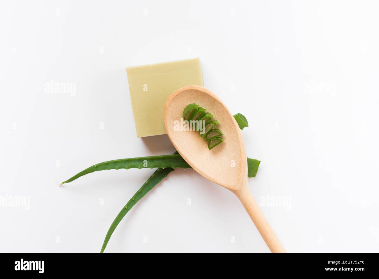 Healthy spa concept aloe vera soap Stock Photo
