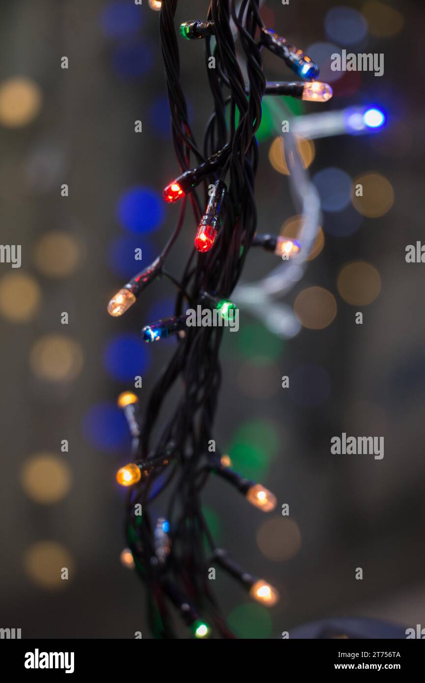 Christmas lights and party lights of a certain type Stock Photo Alamy