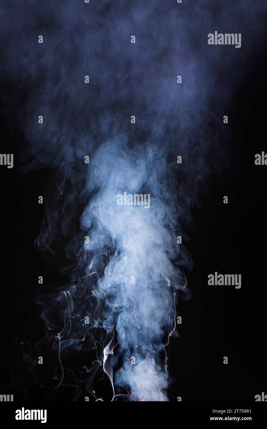 Incense smoke black background hi-res stock photography and images - Alamy