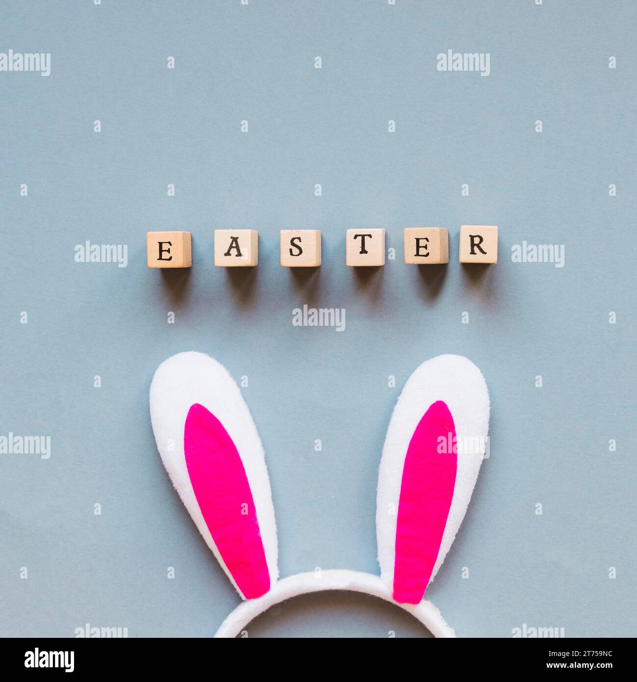 Easter letters bunny ears Stock Photo - Alamy