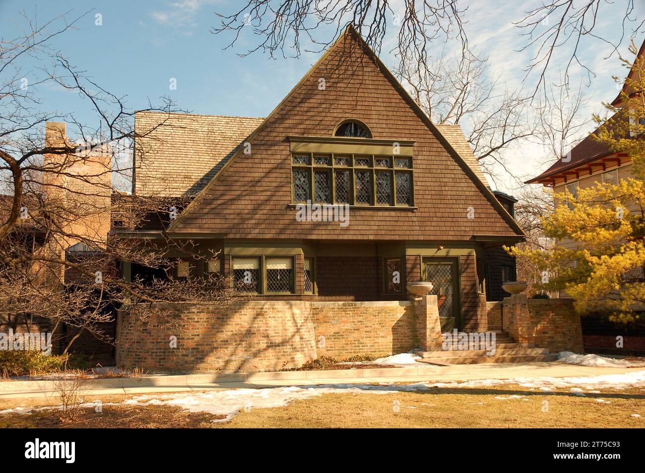 Frank Lloyd Wrights home in Oak Park, Illinois Stock Photo