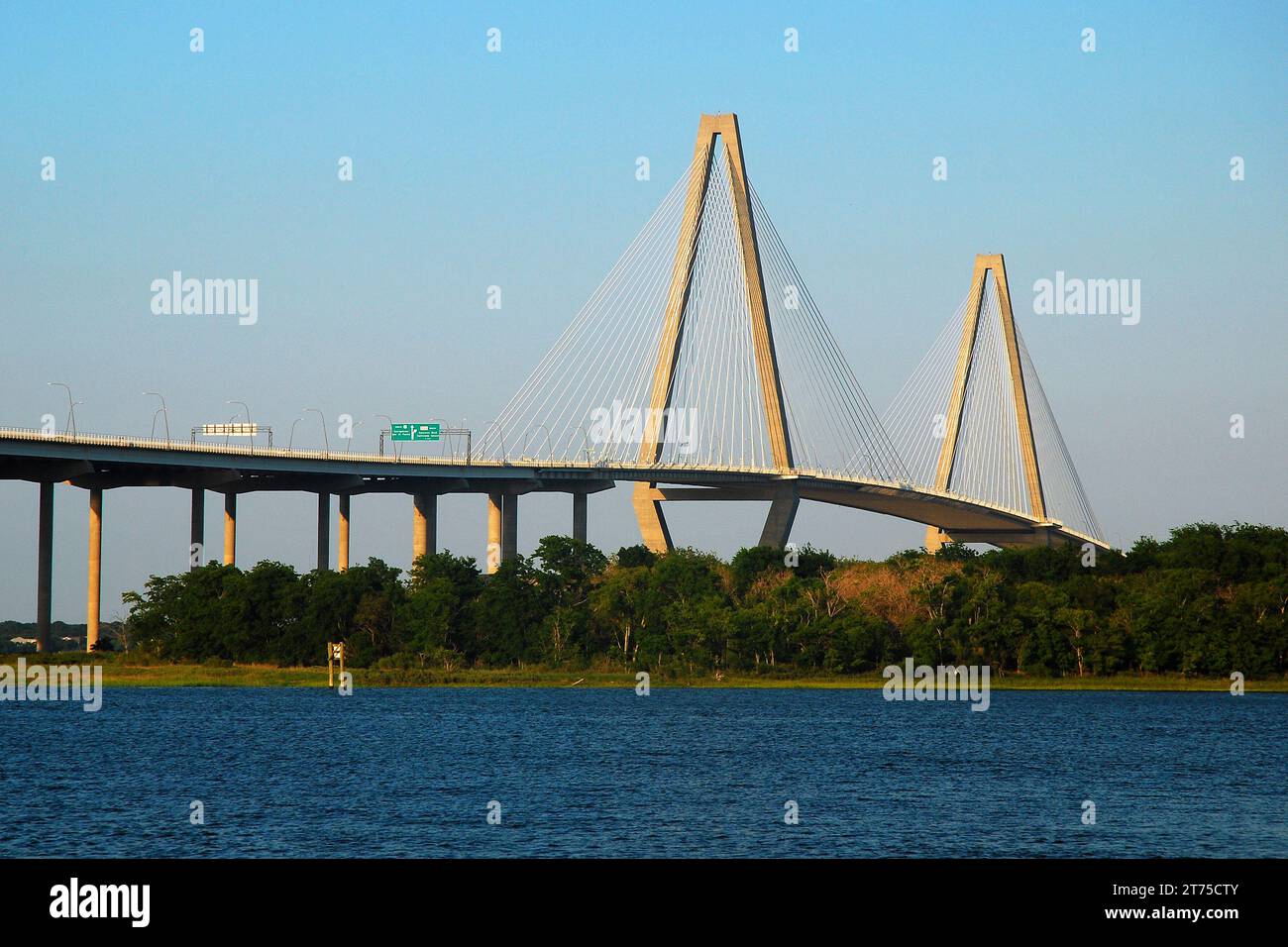 The Arthur Ravenel Bridge is a modern cable stayed bridge spanning the