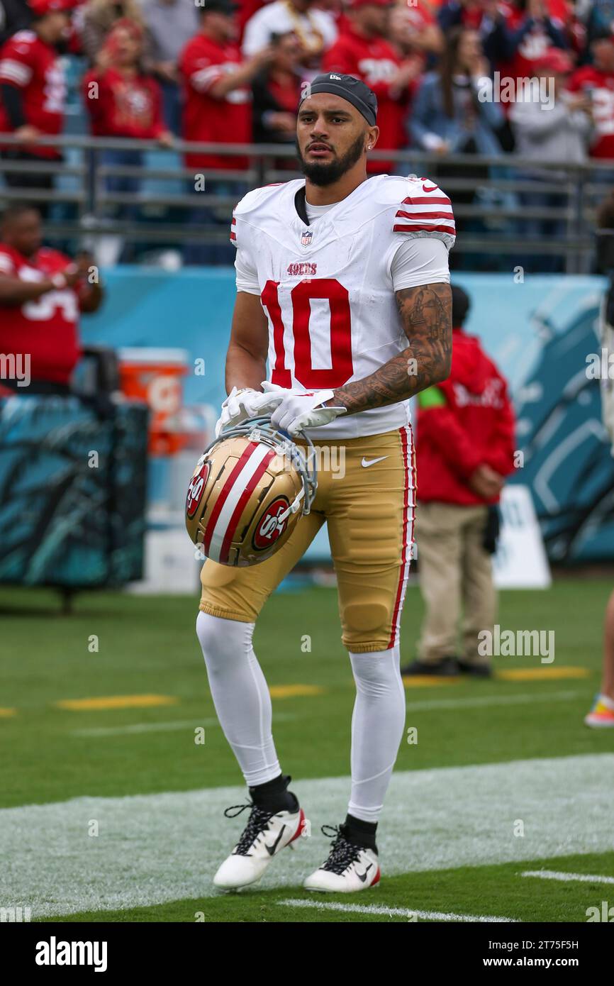 San Francisco 49ers wide receiver Ronnie Bell (10) walks to the bench ...