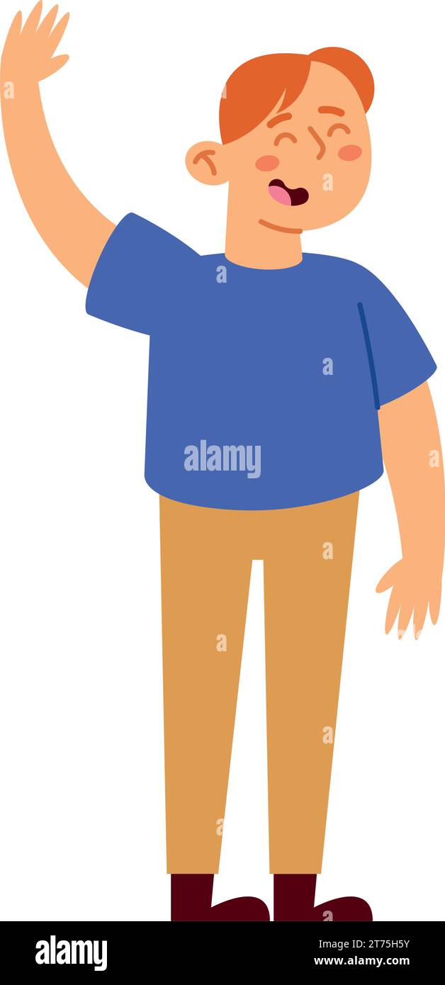 happy boy illustration Stock Vector Image & Art - Alamy