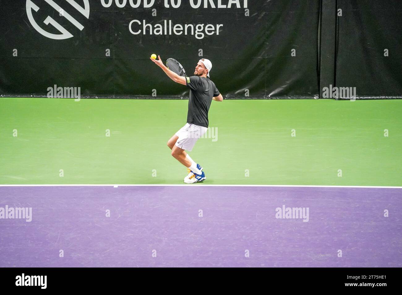 Stockholm, Sweden. 13 November, 2023. Stockholm, Good To Great tennis academy, Sweden. , . Maximilian Marterer against Oscar Otte. Oscar Otte. Credit: Daniel Bengtsson/Alamy Live News Stock Photo