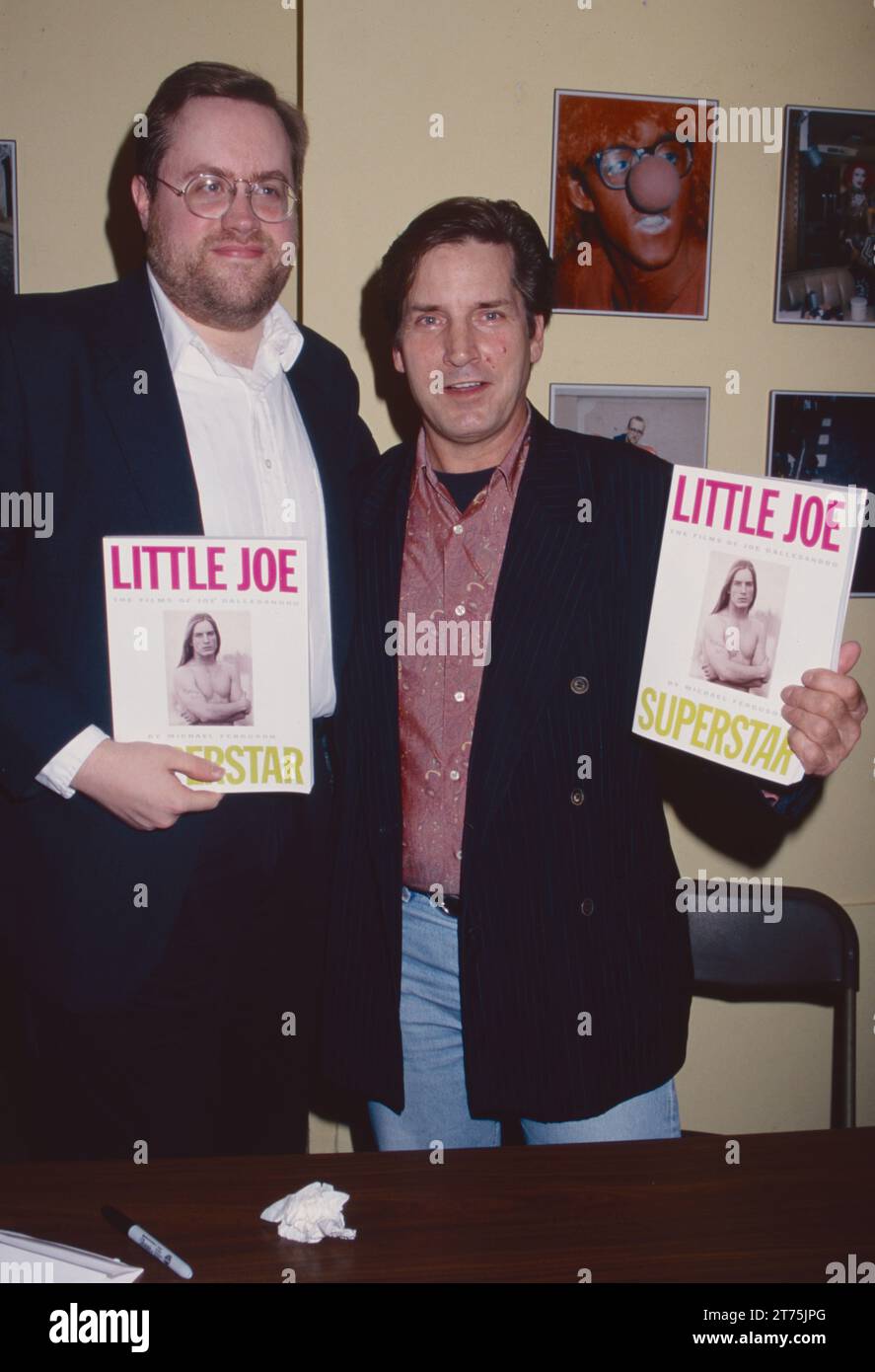 Author Michael Ferguson and Joe Dallesandro signing 'Little Joe Superstar: The Films of Joe Dallesandro' at A Different Light in New York City on October 13, 1998.  Photo Credit: Henry McGee/MediaPunch Stock Photo