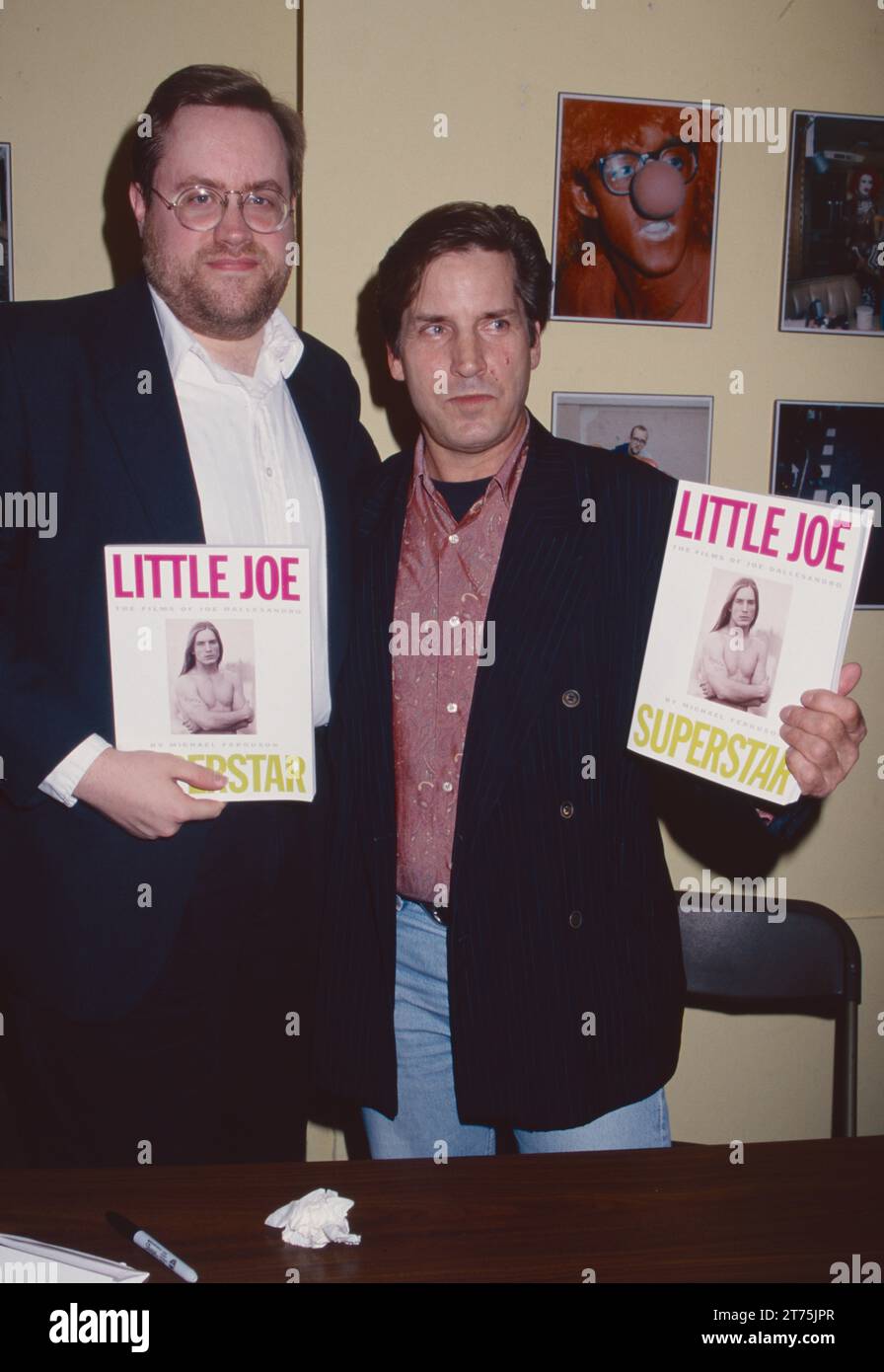 Author Michael Ferguson and Joe Dallesandro signing 'Little Joe Superstar: The Films of Joe Dallesandro' at A Different Light in New York City on October 13, 1998.  Photo Credit: Henry McGee/MediaPunch Stock Photo