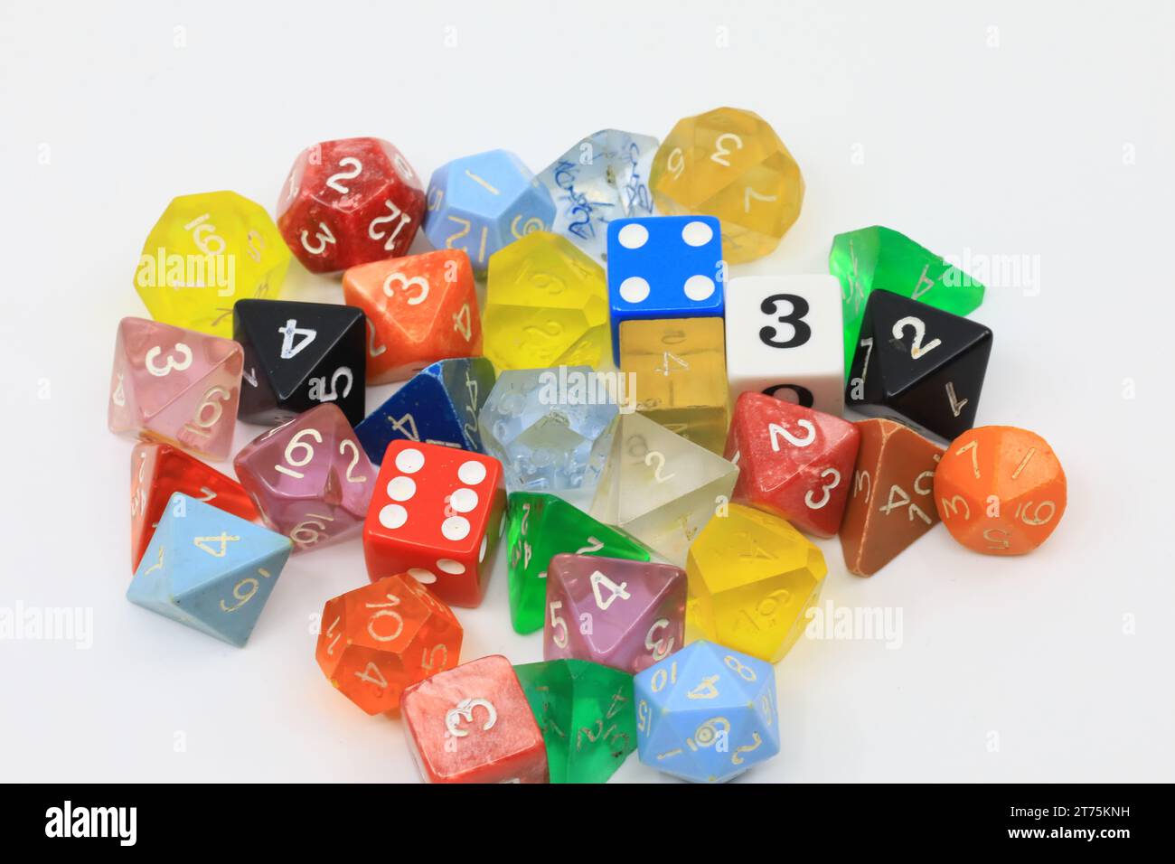 Dice for roll playing game Stock Photo