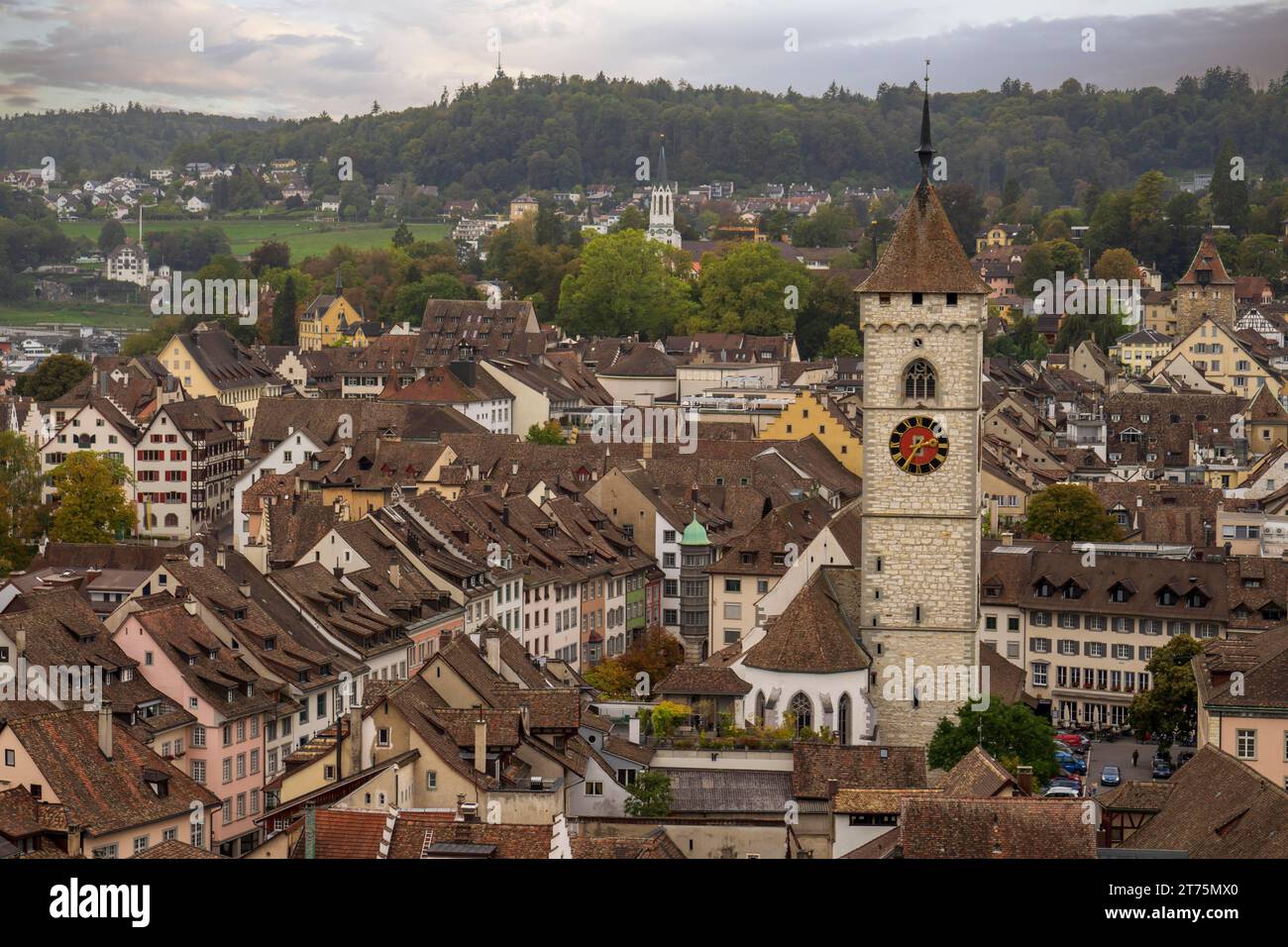 St. Johann Reformed Church in the Swiss town of Schaffhausen Stock Photo