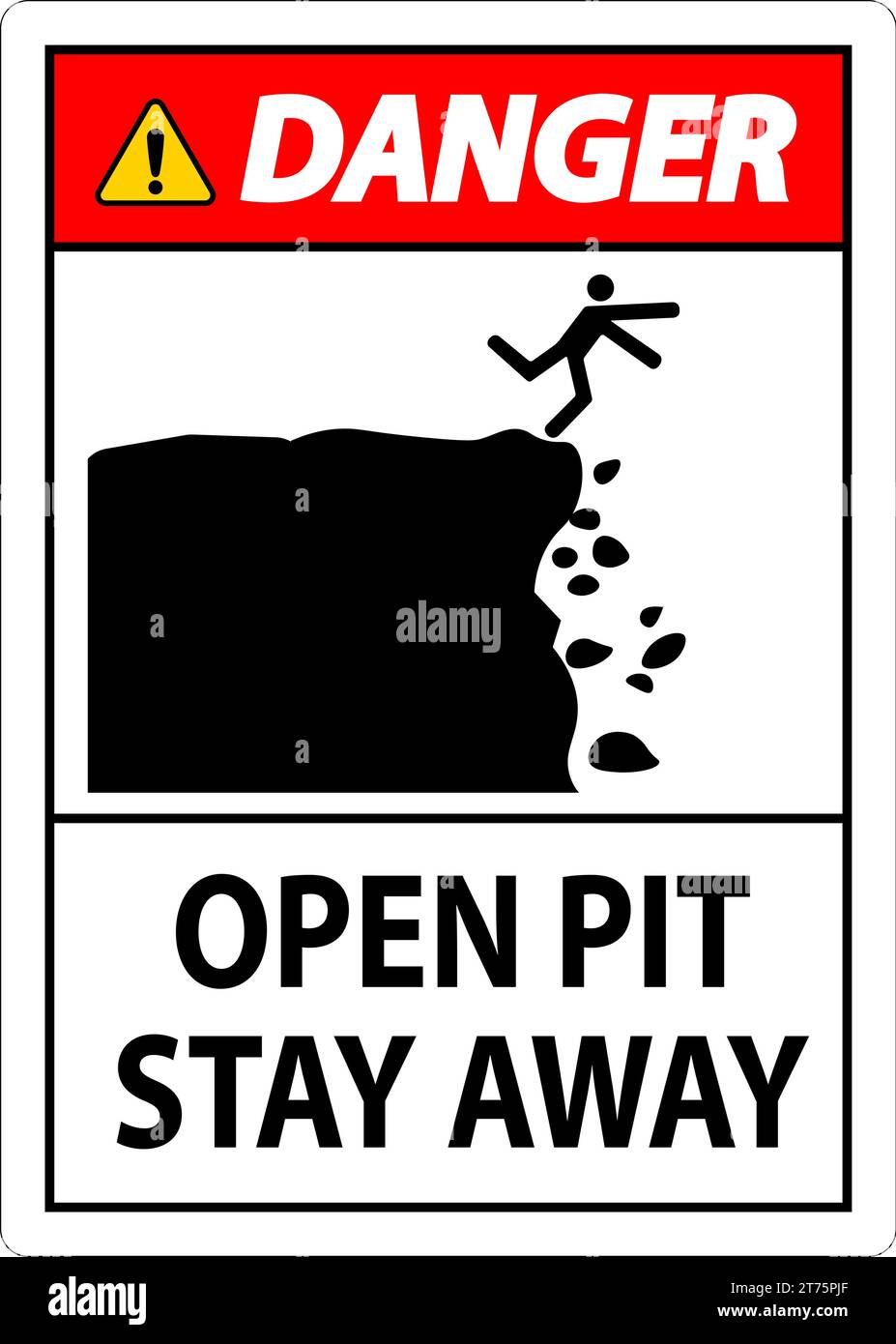 danger-sign-open-pit-stay-away-stock-vector-image-art-alamy